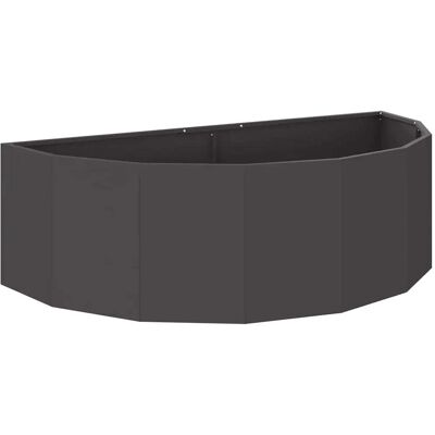 HELLOSHOP26 Fioriera Semi-tonda Moderna Da Esterno 120 X 60 X 35 Cm In Acciaio Nero 020052922 HELLOSHOP26 Fioriera Semi-tonda Moderna Da Esterno 120 X 60 X 35 Cm In Acciaio Nero 020052922