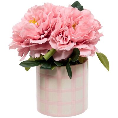 ATMOSPHERA Composizione Floreale Artificiale Di Peonie H21,5 Cm - Créateur D'Intérieur ATMOSPHERA Composizione Floreale Artificiale Di Peonie H21,5 Cm - Créateur D'Intérieur