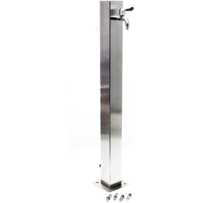 WILTEC Fontanella In Acciaio Inox 95 Cm, Colonna D'Acqua Con Rubinetto E Raccordo, Resistente Ai Raggi Uv E Al Gelo WILTEC Fontanella In Acciaio Inox 95 Cm, Colonna D'Acqua Con Rubinetto E Raccordo, Resistente Ai Raggi Uv E Al Gelo