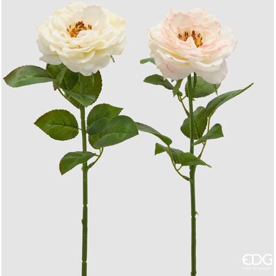 EDG Enzo De Gasperi Rosa Ramo Con Foglie Ass. H 58 Cm Pianta Artificiale Bianco Rosa 1 Pz EDG Enzo De Gasperi Rosa Ramo Con Foglie Ass. H 58 Cm Pianta Artificiale Bianco Rosa 1 Pz