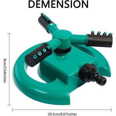 OEM Irrigatore Da Giardino, Irrigatore Da Giardino, Irrigatore A 3 Bracci, Girevole A 360°, Testina Irrigatore Regolabile, Per Prato, Piante, Giardino, Fiori, Verdure OEM Irrigatore Da Giardino, Irrigatore Da Giardino, Irrigatore A 3 Bracci, Girevole A 360°, Testina Irrigatore Regolabile, Per Prato, Piante, Giardino, Fiori, Verdure