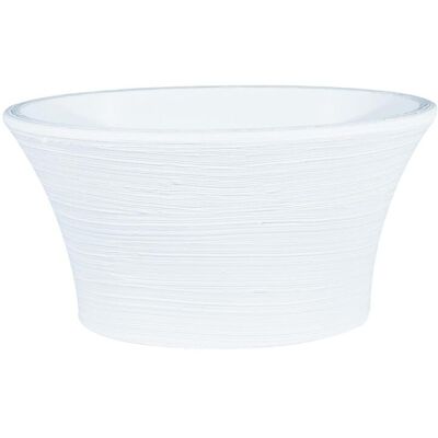 ELBI - Vaso Ovale In Resina Narciso 65 Cm. Bianco ELBI - Vaso Ovale In Resina Narciso 65 Cm. Bianco