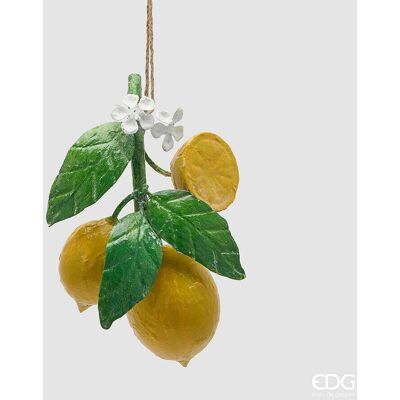 EDG Enzo De Gasperi Decoro Limone Da Appendere Pianta Artificiale H 24 Cm L 8,5 X 14 Cm Verde Giallo EDG Enzo De Gasperi Decoro Limone Da Appendere Pianta Artificiale H 24 Cm L 8,5 X 14 Cm Verde Giallo