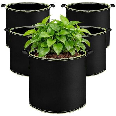 OEM Sacchi Per La Coltivazione Da 12 Litri, Confezione Da 5, Sacchi Riutilizzabili Per Ortaggi Con Manici, Ideali Per Balcone, Serra E Giardino Per Patate, Carote, Pomodori, Fragole, Verdure E Fiori (12 L OEM Sacchi Per La Coltivazione Da 12 Litri, Confezione Da 5, Sacchi Riutilizzabili Per Ortaggi Con Manici, Ideali Per Balcone, Serra E Giardino Per Patate, Carote, Pomodori, Fragole, Verdure E Fiori (12 L