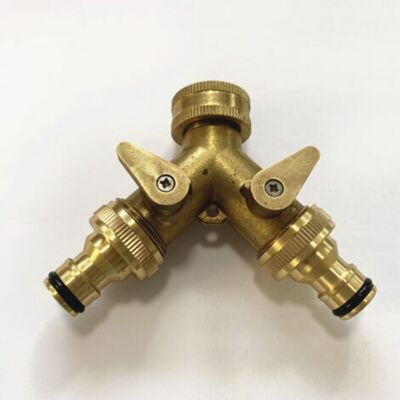 OEM Distributore A Y In Ottone Con 2 Valvole A Sfera Separate Per Uso Interno Ed Esterno - Per Attacco Idraulico G 3/4" (raccordo Di Commutazione A Doppia Testa) OEM Distributore A Y In Ottone Con 2 Valvole A Sfera Separate Per Uso Interno Ed Esterno - Per Attacco Idraulico G 3/4" (raccordo Di Commutazione A Doppia Testa)