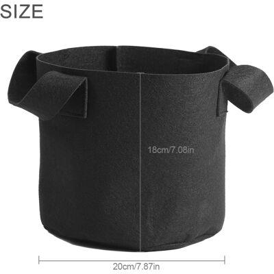 OEM Sacco Di Coltivazione Nero Per Piante, Ortaggi E Fiori, Con Aerazione E Vaso Per La Semina (2 Galloni, 18 X 20 Cm) OEM Sacco Di Coltivazione Nero Per Piante, Ortaggi E Fiori, Con Aerazione E Vaso Per La Semina (2 Galloni, 18 X 20 Cm)