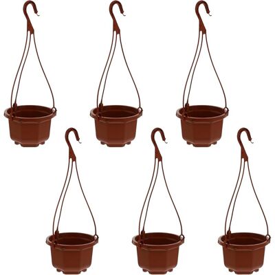 OEM Set Di 6 Cestini Sospesi In Plastica, Cestini Per Piantine Da 9,7 Cm (3,8 Pollici) Con Fori Di Drenaggio E Perforazioni, Adatti Per La Decorazione Di Giardini Interni Ed Esterni. OEM Set Di 6 Cestini Sospesi In Plastica, Cestini Per Piantine Da 9,7 Cm (3,8 Pollici) Con Fori Di Drenaggio E Perforazioni, Adatti Per La Decorazione Di Giardini Interni Ed Esterni.