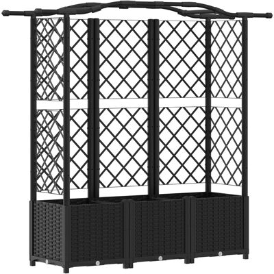 VIDAXL Letto Rialzato Con Griglia E Tetto Nero 163 X 40 X 138 Cm Pp VIDAXL Letto Rialzato Con Griglia E Tetto Nero 163 X 40 X 138 Cm Pp