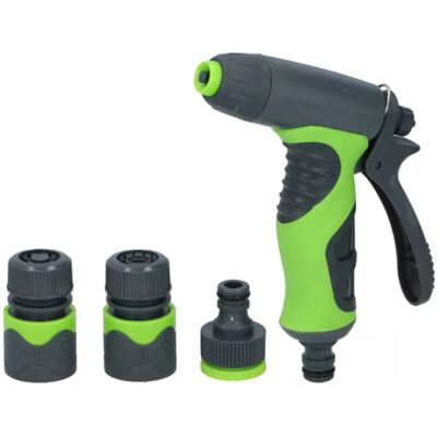 Pricenet Kinzo - Kit di irrigazione da giardino - 8 modalità di spruzzo - Manico Softgrip - Verde Pricenet Kinzo - Kit di irrigazione da giardino - 8 modalità di spruzzo - Manico Softgrip - Verde