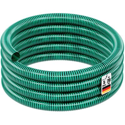 WILTEC Tubo Spiralato Per Aspirazione, Verde, Da 5 M 20 Mm (3/4'), Per Pompe - Made In Europe - WILTEC Tubo Spiralato Per Aspirazione, Verde, Da 5 M 20 Mm (3/4'), Per Pompe - Made In Europe -
