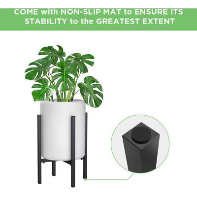 OEM Support De Pot De Fleurs Réglable En Métal Moderne Pour Une Utilisation En Intérieur Et En Extérieur, Largeur Réglable De 24 Cm À 36 Cm, Noir OEM Support De Pot De Fleurs Réglable En Métal Moderne Pour Une Utilisation En Intérieur Et En Extérieur, Largeur Réglable De 24 Cm À 36 Cm, Noir