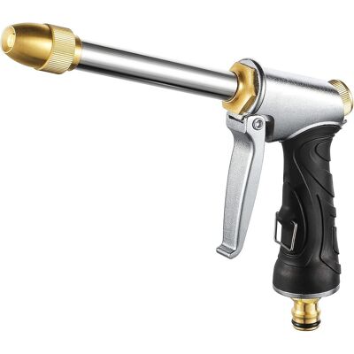 COOCHEER Pistola A Spruzzo D'Acqua In Metallo Con Manico Lungo, Ideale Per Il Giardino, Il Lavaggio Dell'auto, L'Innaffiatura Delle Piante E La Doccia Degli Animali Domestici. COOCHEER Pistola A Spruzzo D'Acqua In Metallo Con Manico Lungo, Ideale Per Il Giardino, Il Lavaggio Dell'auto, L'Innaffiatura Delle Piante E La Doccia Degli Animali Domestici.