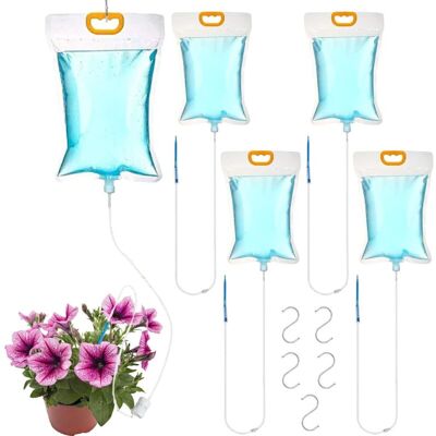 OEM Kit Di 5 Sacchetti Per Irrigazione Automatica (3,5 L) Con Interruttore Di Controllo Regolabile, Sistema Di Irrigazione A Goccia Per Piante, Dispositivi Di Irrigazione Per Vasi, Per Uso Interno, Estern OEM Kit Di 5 Sacchetti Per Irrigazione Automatica (3,5 L) Con Interruttore Di Controllo Regolabile, Sistema Di Irrigazione A Goccia Per Piante, Dispositivi Di Irrigazione Per Vasi, Per Uso Interno, Estern