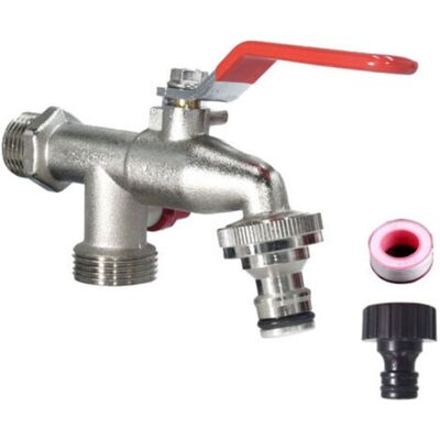 URSUS Rubinetto Esterno A Doppia Uscita, Rubinetto Per Acqua Da Esterno, Rubinetto Da Giardino A Parete, Ingresso/uscita Femmina, Rubinetto Antigelo Per Tubo Flessibile Per Uso Domestico, Tubo Da Giardino URSUS Rubinetto Esterno A Doppia Uscita, Rubinetto Per Acqua Da Esterno, Rubinetto Da Giardino A Parete, Ingresso/uscita Femmina, Rubinetto Antigelo Per Tubo Flessibile Per Uso Domestico, Tubo Da Giardino