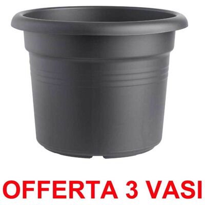 ALTRO Elho - Offerta 3 Vaso Green Basics Cilinder 40cm Living Black ALTRO Elho - Offerta 3 Vaso Green Basics Cilinder 40cm Living Black