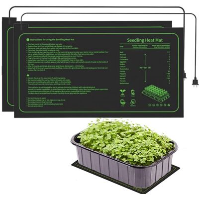 AULEDIO 2 Tappetini Riscaldanti Impermeabili Per Piantine, Cuscino A Temperatura Costante Per Crescita Delle Piante AULEDIO 2 Tappetini Riscaldanti Impermeabili Per Piantine, Cuscino A Temperatura Costante Per Crescita Delle Piante