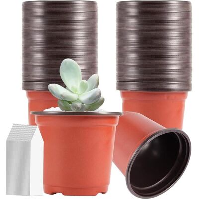 Neptune 100 Pezzi Di Vasi Per Piante In Plastica, Vasi Per Piantine Da 10 Cm Con 100 Piccole Etichette, Vasi Per Fiori Riutilizzabili Adatti Per Piantine, Fiori, Piante Grasse Neptune 100 Pezzi Di Vasi Per Piante In Plastica, Vasi Per Piantine Da 10 Cm Con 100 Piccole Etichette, Vasi Per Fiori Riutilizzabili Adatti Per Piantine, Fiori, Piante Grasse