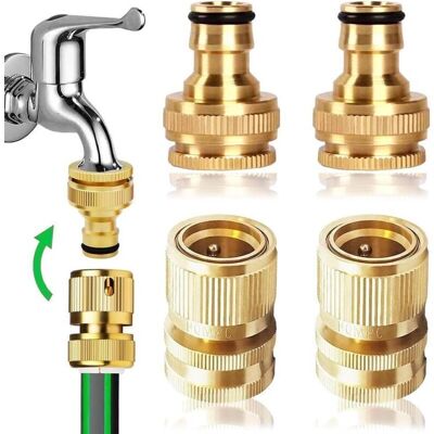 OEM Raccordo Rapido In Ottone Per Giardino Da 1/2" E 3/4" - Kit Completo Con Guarnizioni A Tenuta Stagna Per Tubi Da Giardino OEM Raccordo Rapido In Ottone Per Giardino Da 1/2" E 3/4" - Kit Completo Con Guarnizioni A Tenuta Stagna Per Tubi Da Giardino