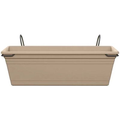 ALTRO Fioriera Da Balcone Florus Mediterran 50 Cm Taupe Con Kit Florus ALTRO Fioriera Da Balcone Florus Mediterran 50 Cm Taupe Con Kit Florus