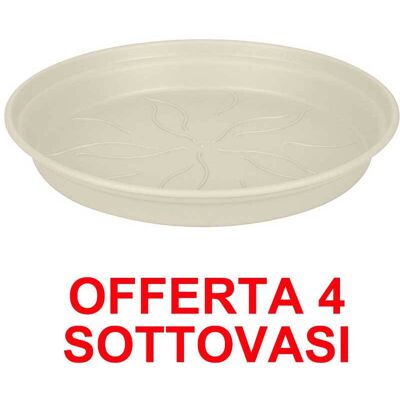 ALTRO Offerta 4 Sottovaso Green Basics Saucer 25cm Bianco - Elho ALTRO Offerta 4 Sottovaso Green Basics Saucer 25cm Bianco - Elho