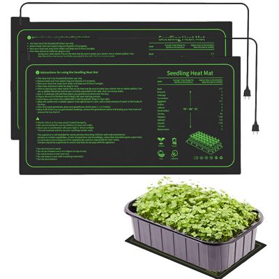 OEM Tappetino Riscaldante Per La Germinazione Dei Semi, Impermeabile, 25 X 52 Cm, Per La Germinazione Idroponica, 2 Pezzi OEM Tappetino Riscaldante Per La Germinazione Dei Semi, Impermeabile, 25 X 52 Cm, Per La Germinazione Idroponica, 2 Pezzi