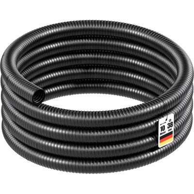 WILTEC Tubo Spiralato Per Pompe Nero 10 M Ø 38 Mm (1 1/2″) Con Spirale Rinforzata In Pvc Anti-attorcigliamento WILTEC Tubo Spiralato Per Pompe Nero 10 M Ø 38 Mm (1 1/2″) Con Spirale Rinforzata In Pvc Anti-attorcigliamento