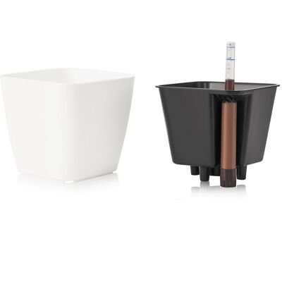 OEM Set Di 2 Vasi Quadrati Autoirriganti Da 13 Cm Con Indicatore, Vasi Per Piante Da Interno Ideali Per Principianti E Persone Impegnate, Vasi Per Edera E Pothos, Per Uso Interno Ed Esterno (bianchi) OEM Set Di 2 Vasi Quadrati Autoirriganti Da 13 Cm Con Indicatore, Vasi Per Piante Da Interno Ideali Per Principianti E Persone Impegnate, Vasi Per Edera E Pothos, Per Uso Interno Ed Esterno (bianchi)