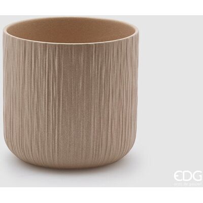 EDG Enzo De Gasperi Vaso Gen Sabbia Ceramica Rilievo 18 Cm EDG Enzo De Gasperi Vaso Gen Sabbia Ceramica Rilievo 18 Cm