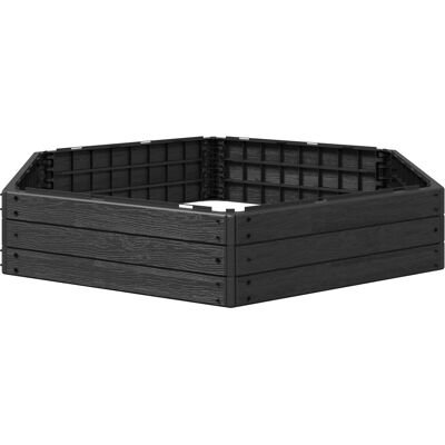 VIDAXL Letto Rialzato Nero 148 X 129 X 25 Cm Pp VIDAXL Letto Rialzato Nero 148 X 129 X 25 Cm Pp