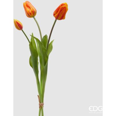 EDG Enzo De Gasperi Tulipano Gommato Olis 3 Rami H 48 Cm Arancione 1 Cf EDG Enzo De Gasperi Tulipano Gommato Olis 3 Rami H 48 Cm Arancione 1 Cf