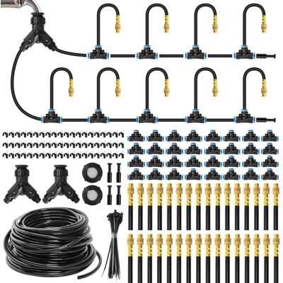 AULEDIO Sistema Irrigazione 60m Goccia, Kit Irrigazione Automatica Con Ugelli Regolabili AULEDIO Sistema Irrigazione 60m Goccia, Kit Irrigazione Automatica Con Ugelli Regolabili