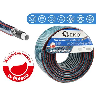 IMPORT Tubo Da Giardino A 4 Strati 3/4" 50m Geko Nuovo (36) IMPORT Tubo Da Giardino A 4 Strati 3/4" 50m Geko Nuovo (36)