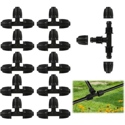OEM 10 Raccordi A T Per Tubo Da Giardino Da 16 Mm, Adattatori A T, Realizzati In Plastica Robusta, Raccordi Per Irrigazione (raccordi A T) Per Giardini, Agricoltura E Serre - Crezuo OEM 10 Raccordi A T Per Tubo Da Giardino Da 16 Mm, Adattatori A T, Realizzati In Plastica Robusta, Raccordi Per Irrigazione (raccordi A T) Per Giardini, Agricoltura E Serre - Crezuo