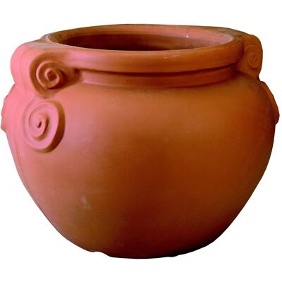 ELBI - Cache Pot Liscio Con Manici In Resina Terracotta ELBI - Cache Pot Liscio Con Manici In Resina Terracotta
