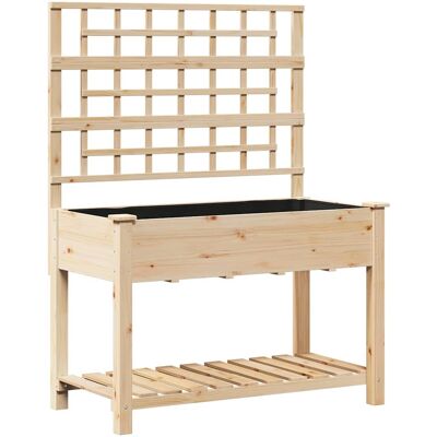 HELLOSHOP26 Fioriera Da Giardino Dal Design Moderno In Legno Massello Di Abete 115 X 60 X 153 Cm Elegante Per Piante Colore Beige 020058843 HELLOSHOP26 Fioriera Da Giardino Dal Design Moderno In Legno Massello Di Abete 115 X 60 X 153 Cm Elegante Per Piante Colore Beige 020058843