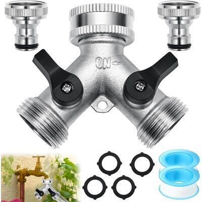 Neptune Distributore A Y A 2 Vie Da 3/4", Distributore A Y A 2 Vie Con Valvole Di Intercettazione Separate, Connettore A Y A 2 Vie Per Tubo Da Giardino, Adattatore Per Rubinetto A 2 Vie, Per Giardino Esterno Neptune Distributore A Y A 2 Vie Da 3/4", Distributore A Y A 2 Vie Con Valvole Di Intercettazione Separate, Connettore A Y A 2 Vie Per Tubo Da Giardino, Adattatore Per Rubinetto A 2 Vie, Per Giardino Esterno