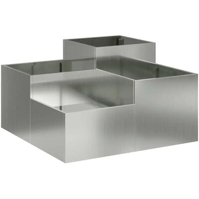 HELLOSHOP26 Fioriera Da Giardino Rettangolare Moderna Da Esterno 80 X 80 X 48 Cm Atmosfera Sofisticata In Acciaio Zincato Argento 020052059 HELLOSHOP26 Fioriera Da Giardino Rettangolare Moderna Da Esterno 80 X 80 X 48 Cm Atmosfera Sofisticata In Acciaio Zincato Argento 020052059