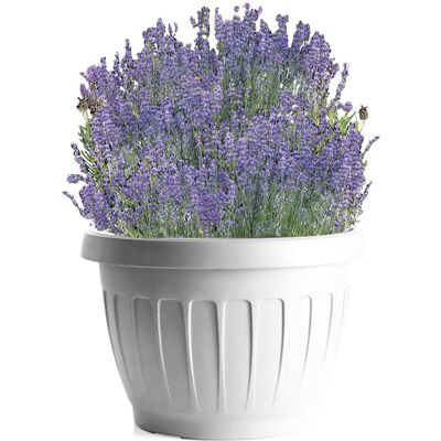 Bama Vaso Tondo Ø 40 X H.30 Lt. 23 - Bianco Bama Vaso Tondo Ø 40 X H.30 Lt. 23 - Bianco