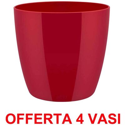 ALTRO Offerta 4 Vaso Brussels Diamond Round 14cm Lovely Red Elho ALTRO Offerta 4 Vaso Brussels Diamond Round 14cm Lovely Red Elho