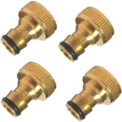 OEM Set Di 4 Raccordi In Ottone Per Rubinetti Con Filettatura Maschio Da 3/4" Bsp (26,4 Mm) – Adattatore Per Rubinetto Con Raccordo A Sgancio Rapido Per Tubo Da Giardino OEM Set Di 4 Raccordi In Ottone Per Rubinetti Con Filettatura Maschio Da 3/4" Bsp (26,4 Mm) – Adattatore Per Rubinetto Con Raccordo A Sgancio Rapido Per Tubo Da Giardino