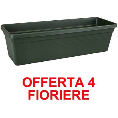 ALTRO Offerta 4 Fioriera Green Basics Trough 50cm Verde ALTRO Offerta 4 Fioriera Green Basics Trough 50cm Verde