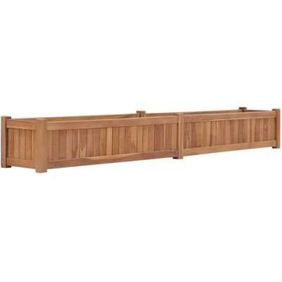 vidaXL Lettino Rialzato 200x30x25 cm Legno di Teak Massiccio - Lettino Rialzato vidaXL Lettino Rialzato 200x30x25 cm Legno di Teak Massiccio - Lettino Rialzato