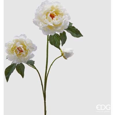 EDG Enzo De Gasperi Ramo Peonia Artificiale Con Fiori, Biocciolo E Foglie H 85 Cm Ivory EDG Enzo De Gasperi Ramo Peonia Artificiale Con Fiori, Biocciolo E Foglie H 85 Cm Ivory