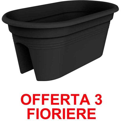 ALTRO Elho - Offerta 3 Fioriera Green Basics Flower Bridge 55cm Living Black ALTRO Elho - Offerta 3 Fioriera Green Basics Flower Bridge 55cm Living Black