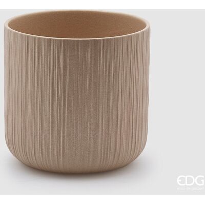 EDG Enzo De Gasperi Vaso Gen Sabbia Ceramica Rilievo 20 Cm EDG Enzo De Gasperi Vaso Gen Sabbia Ceramica Rilievo 20 Cm