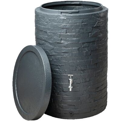 GRAF Serbatoio Per Acqua Piovana Grigio Da 260 Litri Serbatoio Decorativo 60x93 Cm Contenitore Per La Raccolta Dell'acqua Piovana GRAF Serbatoio Per Acqua Piovana Grigio Da 260 Litri Serbatoio Decorativo 60x93 Cm Contenitore Per La Raccolta Dell'acqua Piovana