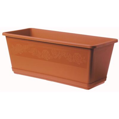 Bama Fioriera Balconella Cm 40 C/sottovaso Terracotta Bama Fioriera Balconella Cm 40 C/sottovaso Terracotta