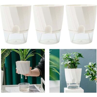 OEM Set Di 3 Vasi Da Fiori In Ceramica Autoirriganti Con Serbatoio Integrato – Ideali Per Piante Da Interno E Balconi OEM Set Di 3 Vasi Da Fiori In Ceramica Autoirriganti Con Serbatoio Integrato – Ideali Per Piante Da Interno E Balconi