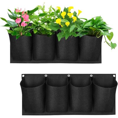 OEM Sacchi Da Giardinaggio, 4 Sacchi Verticali E Impermeabili Da Parete, Adatti Per Balconi, Esterni E Giardini, Neri. OEM Sacchi Da Giardinaggio, 4 Sacchi Verticali E Impermeabili Da Parete, Adatti Per Balconi, Esterni E Giardini, Neri.