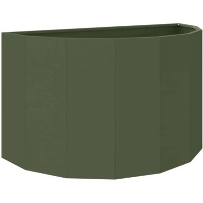 HELLOSHOP26 Fioriera Semi-tonda Moderna Da Esterno 90 X 45 X 50 Cm Design Contemporaneo In Acciaio Verde Oliva 020052953 HELLOSHOP26 Fioriera Semi-tonda Moderna Da Esterno 90 X 45 X 50 Cm Design Contemporaneo In Acciaio Verde Oliva 020052953